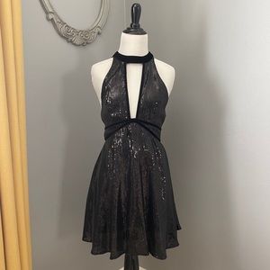 Free People Black Sequins Dress